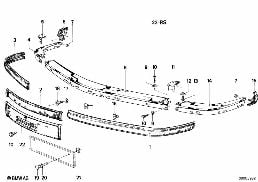 BUMPER, FRONT diagram for BMW 7 Series E23 733i