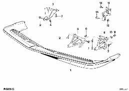 FRONT BUMPER MOUNTING PARTS diagram for BMW 6 Series E24 633CSi