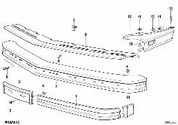 BUMPER, FRONT diagram for BMW 6 Series E24 633CSi