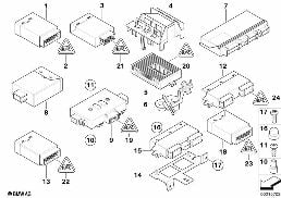 CONTROL UNITS/MODULES diagram for BMW 6 Series E64 LCI 650i