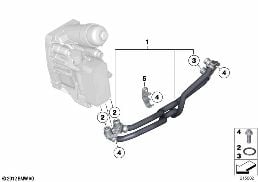 TRANSMISSION OIL COOLER LINE diagram for BMW 3 Series F30 LCI 328dX