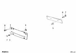 LICENCE PLATE BASE diagram for BMW 7 Series E23 733i