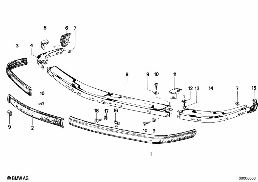 BUMPER, FRONT diagram for BMW 7 Series E23 733i