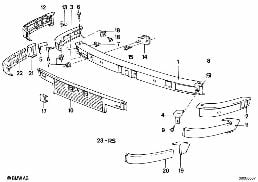 Zderzak przedni diagram for BMW 3 Series E30 325ix