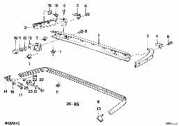 Zderzak tylny diagram for BMW 3 Series E30 325ix