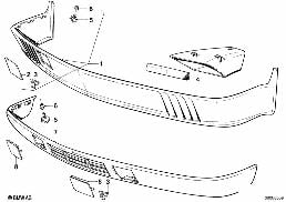 SPOILER FRONT diagram for BMW 5 Series E28 533i