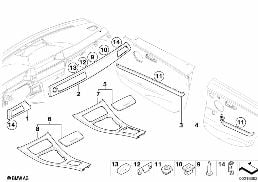INT. STRIPS, BAMBOO, GRAINED, ANTHRACITE diagram for BMW 3 Series E90 LCI 335xi