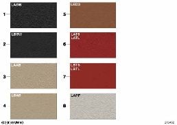 SAMPLE CHART, UPHOLSTERY COLORS, LEATHER diagram for BMW Z4 E85 2.0i