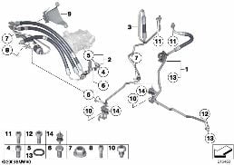 Servodirecc.hidr/tuberia aceite/dyndrive diagram for BMW Rolls-Royce Dawn RR6 Dawn