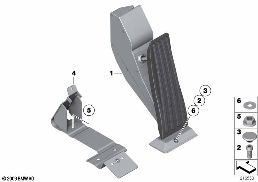 Ovládání plynu/modul akcelerátoru diagram for BMW Rolls-Royce Phantom RR1 Phantom