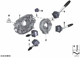 Spínač sloupek řízení/řídicí jednotka diagram for BMW Rolls-Royce Phantom RR1 Phantom