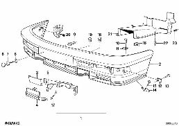 FRONT BUMPER TRIM, M TECHNIC diagram for BMW 5 Series E28 M535i