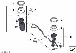 Kraftstoffpumpe / Füllstandsgeber diagram for BMW X5 M F85 X5 M