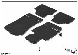 FLOOR MATS CITY diagram for BMW X1 E84 23dX
