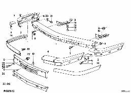 BUMPER, FRONT diagram for BMW 5 Series E28 M535i
