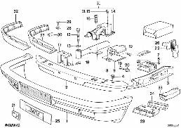 Verkleidung Stossfänger vorn diagram for BMW 7 Series E32 750iL