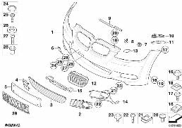M TRIM, FRONT diagram for BMW 3 Series E93 335i
