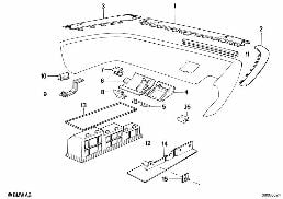Anbauteile Stossfänger hinten diagram for BMW 7 Series E32 750iL