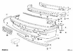 передний бампер diagram for BMW 3 Series E30 M3