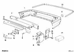 задний бампер diagram for BMW 3 Series E30 M3