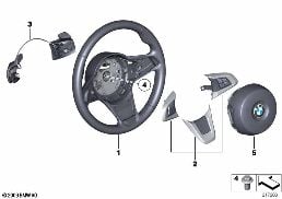 SPORTS STEERING WHEEL AIRBAG W/PADDLES diagram for BMW Z4 E89 20i