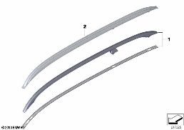 RETROFIT KIT, ROOF RAILING diagram for BMW 3 Series E91 LCI 316i