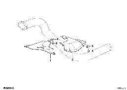 EXHAUST GAS SYSTEM SCREENING diagram for BMW 5 Series E34 525tds