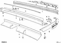 BUMPER REAR diagram for BMW 6 Series E24 633CSi