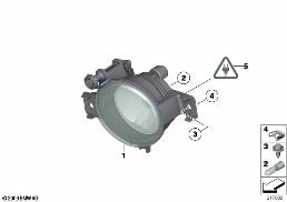 FOG LIGHTS diagram for BMW X5 E70 LCI 40dX