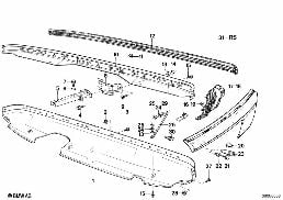 BUMPER REAR diagram for BMW 7 Series E23 733i