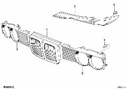 Ziergitter diagram for BMW 7 Series E32 750iL