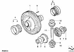 GS5-65BH Mechanizm różnicowy diagram for BMW MINI R50 Cooper