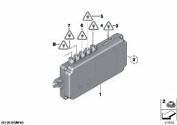 CONTROL UNIT FOR SURROUND-VIEW CAMERA diagram for BMW 5 Series F11 535i
