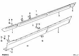 Stossleiste diagram for BMW 7 Series E32 750iL