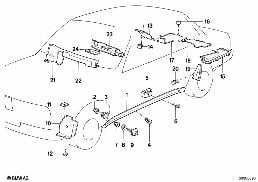 Afdeklijst dorpel / wielkuip diagram for BMW 3 Series E30 324td