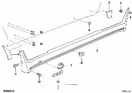 M-afdeklijst dorpel / wielkuip diagram for BMW 3 Series E30 320i