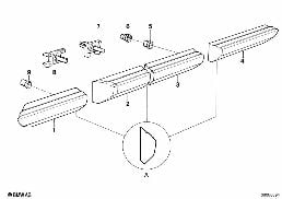 Listwa zderzakowa czarna diagram for BMW 3 Series E30 325ix