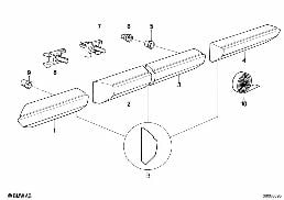 Listwa zderzakowa czarna diagram for BMW 3 Series E30 325ix