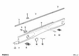 Bumperlijst diagram for BMW 8 Series E31 850Ci