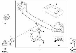TOWING HITCH, DETACHABLE diagram for BMW X5 E70 LCI 30dX