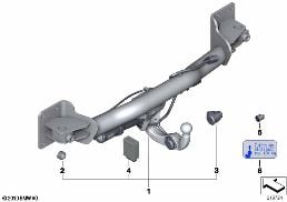 TRAILER COUPLING, ELECTRIC SWIVELING diagram for BMW X5 E70 LCI 30dX