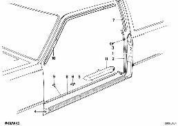 COVER, ENTRANCE diagram for BMW 6 Series E24 633CSi