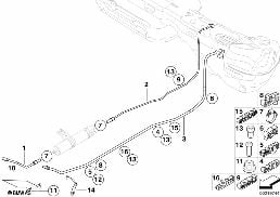 FUEL PIPES / MOUNTING PARTS diagram for BMW 3 Series E90 335d