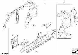 SINGLE COMPONENTS FOR BODY-SIDE FRAME