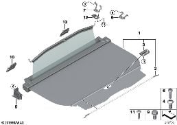 COMBINATION BLIND diagram for BMW 5 Series F11 550i