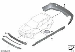 RETROFIT X-LINE diagram for BMW X1 E84 23dX