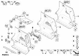LEFT TRUNK TRIM diagram for BMW MINI Clubman R55 LCI Cooper S