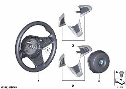 AIRBAG SPORTS STEERING WHEEL, LEATHER diagram for BMW Z4 E89 20i