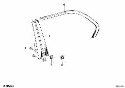 MOULDING WINDOW FRAME REAR diagram for BMW 7 Series E23 733i