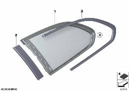 SIDE WINDOW, FIXED POSITION diagram for BMW 5 Series F11 550i
